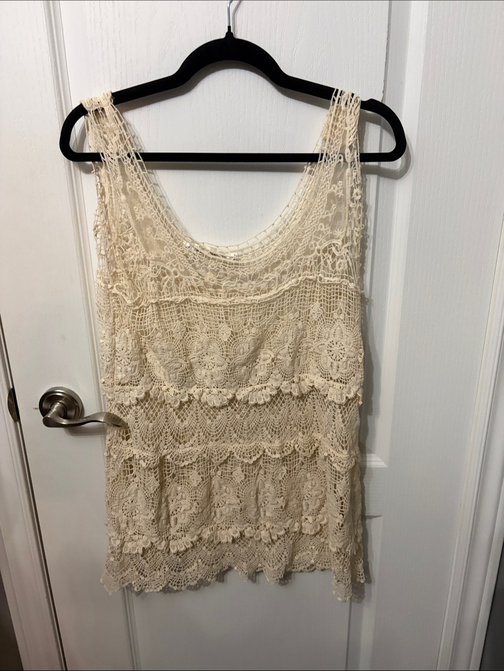 Solitaire Cream Crochet Lace Camisole